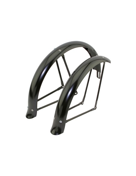 20 Flared Adjustable Fender Set Black.